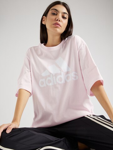ADIDAS SPORTSWEAR - Camisa funcionais 'Essentials' em rosa: frente