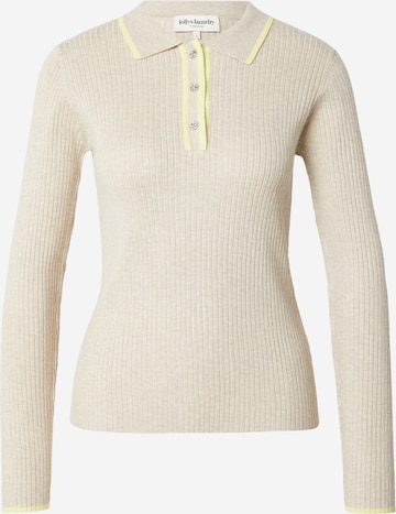 Lollys LaundryPulover 'Julio' - bež boja: prednji dio