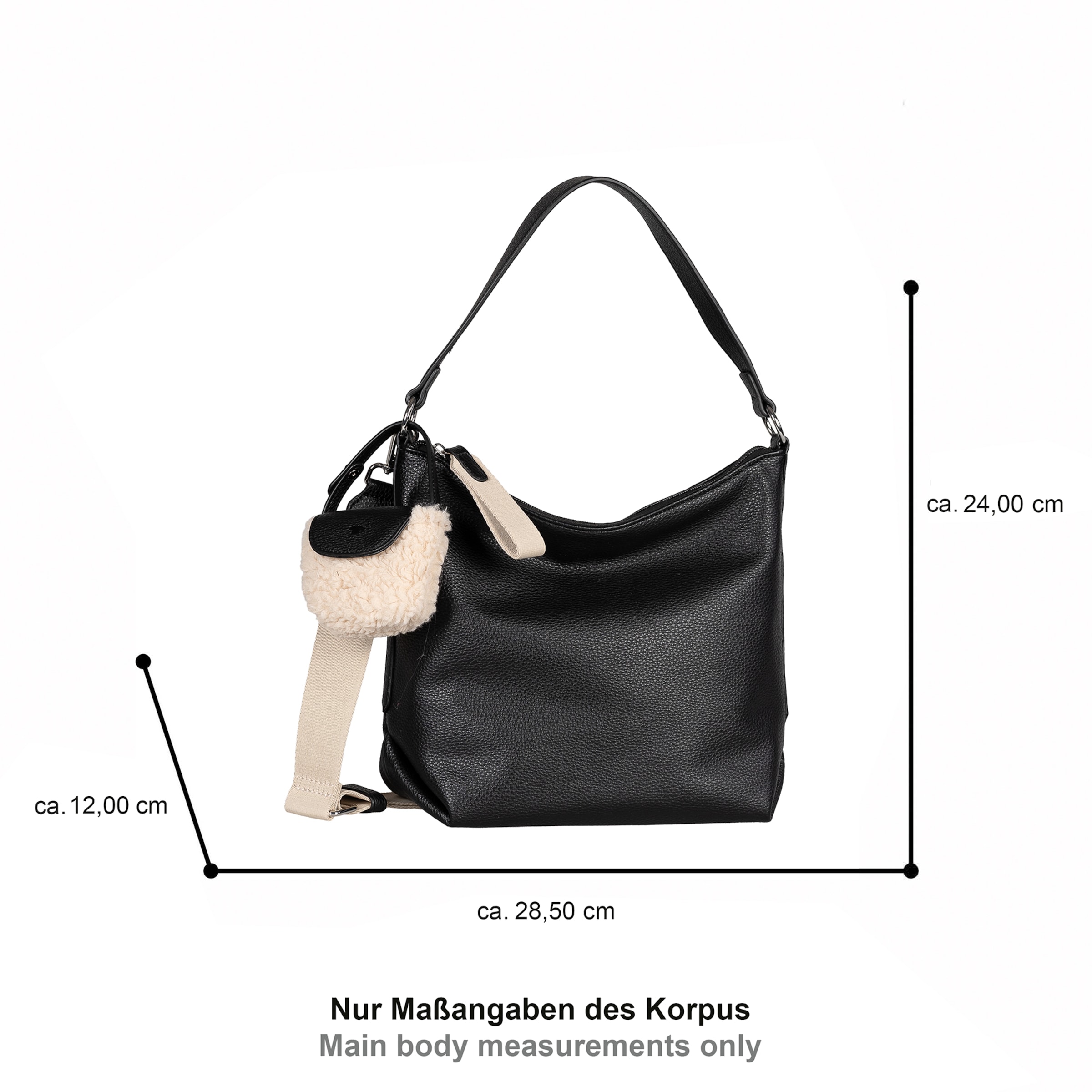 TOM TAILOR Handtasche 'Fania' in Schwarz