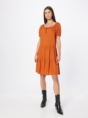 Robe QS en marron : devant