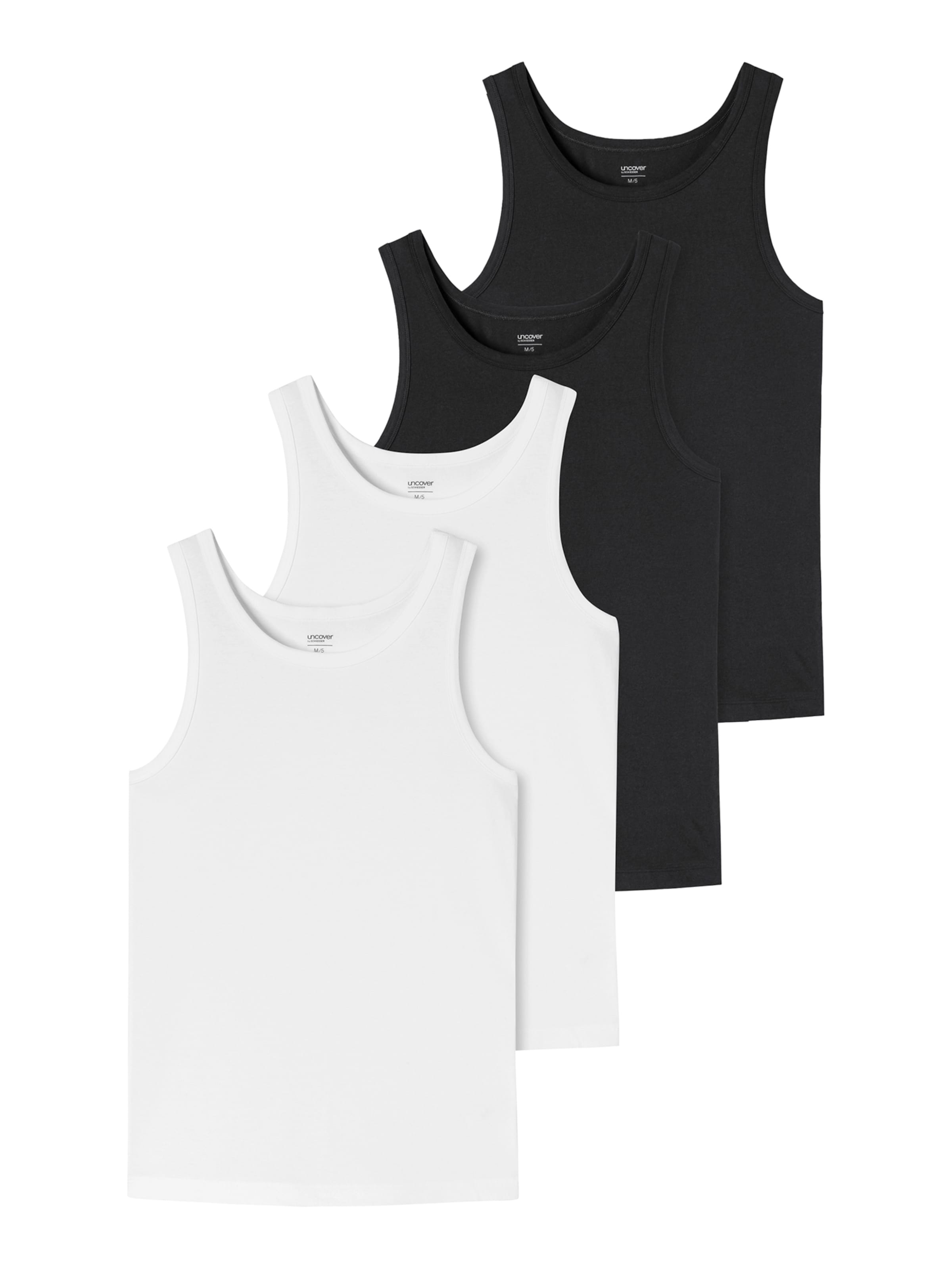 uncover by SCHIESSER Onderhemd in Zwart: voorkant