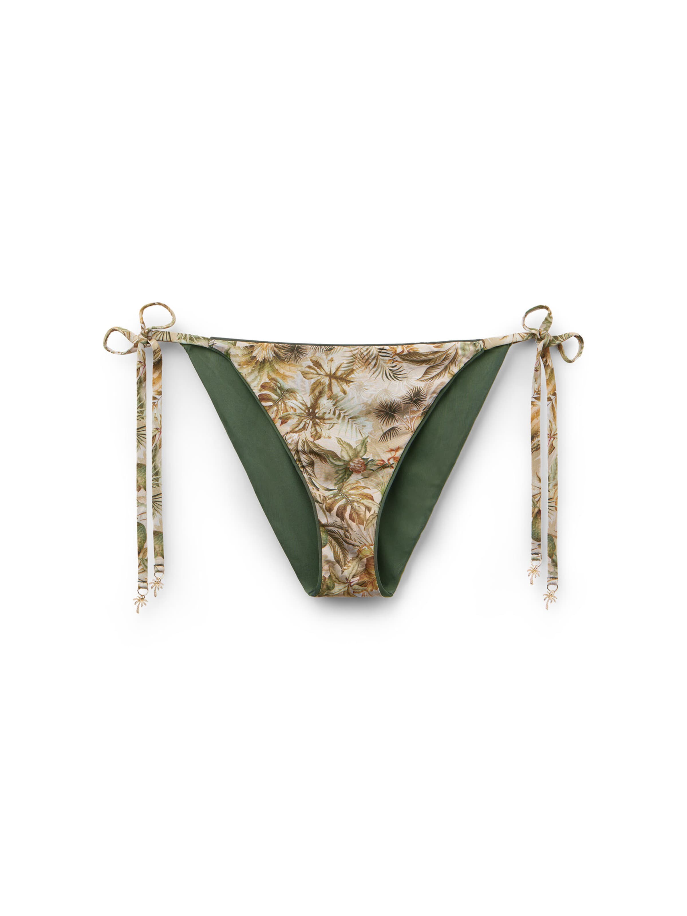 CALZEDONIA Bikini Bottoms 'Tropical Foliage' in L in Beige / Brown / Khaki, Item view
