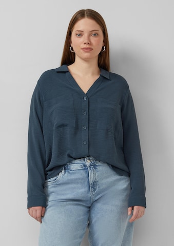 QS Blouse in Blue: front