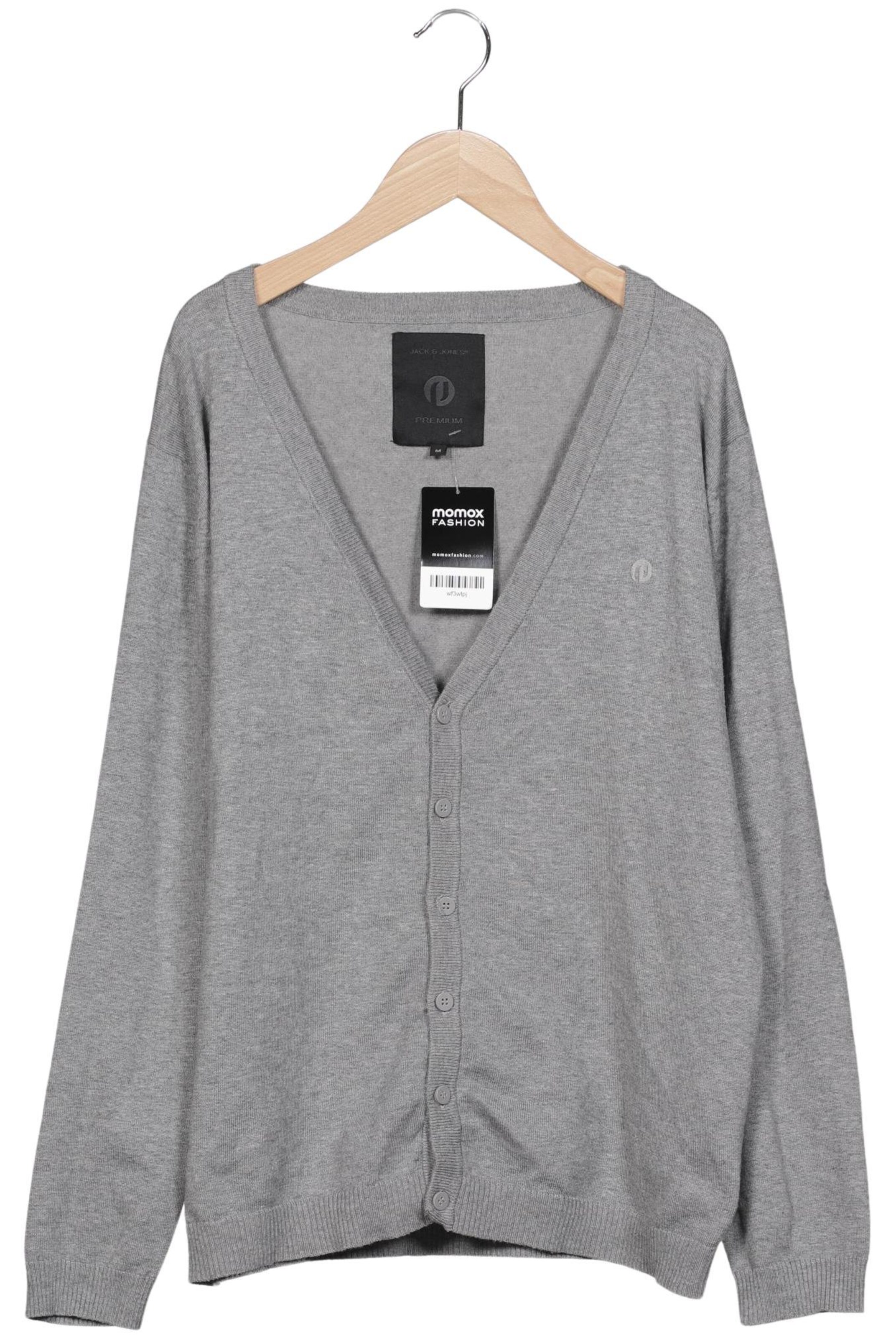 JACK & JONES Strickjacke in M in grau, Produktansicht