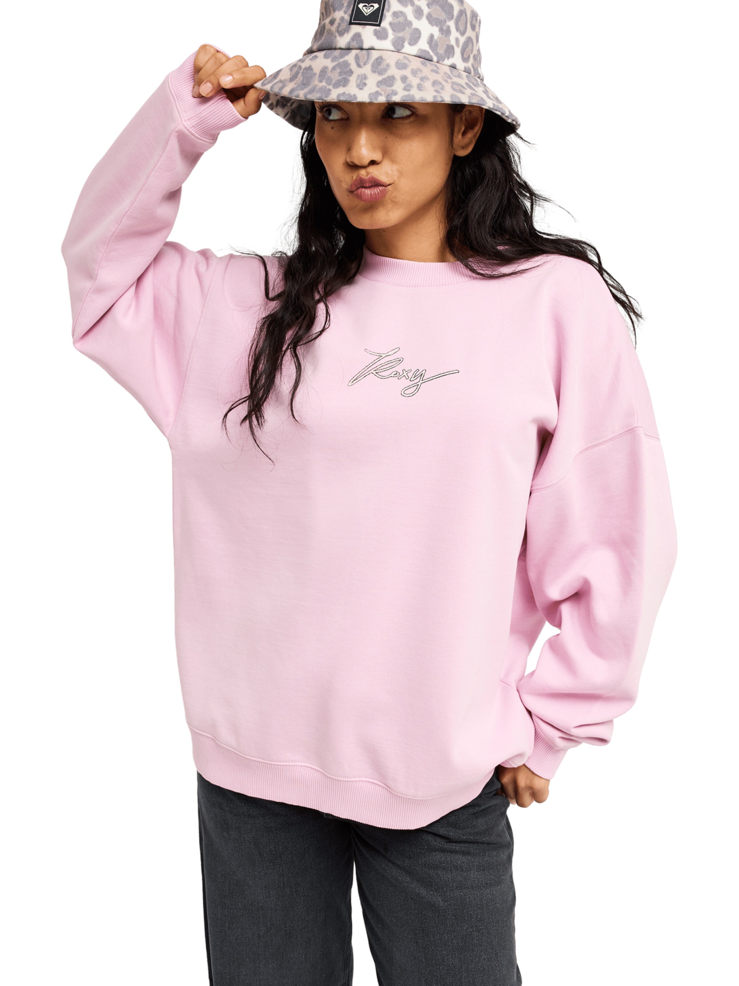 ROXY Sweatshirt in Pink: front