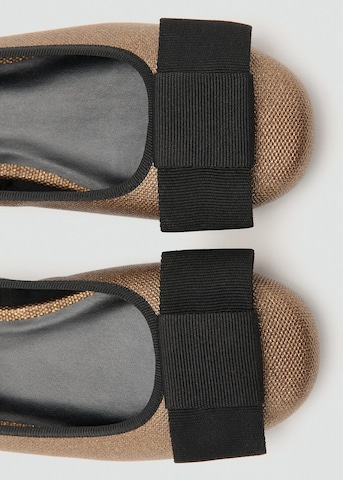 MANGO KIDS Ballet Flats 'Yas' in Gold