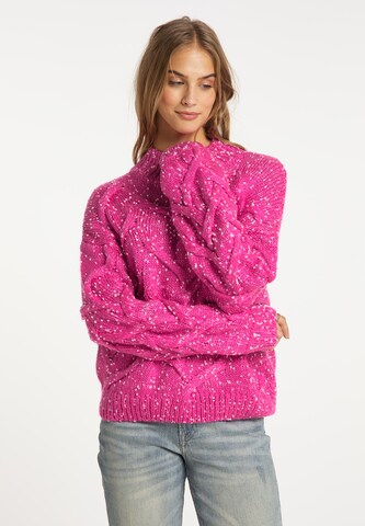 Pull-over IZIA en rose : devant