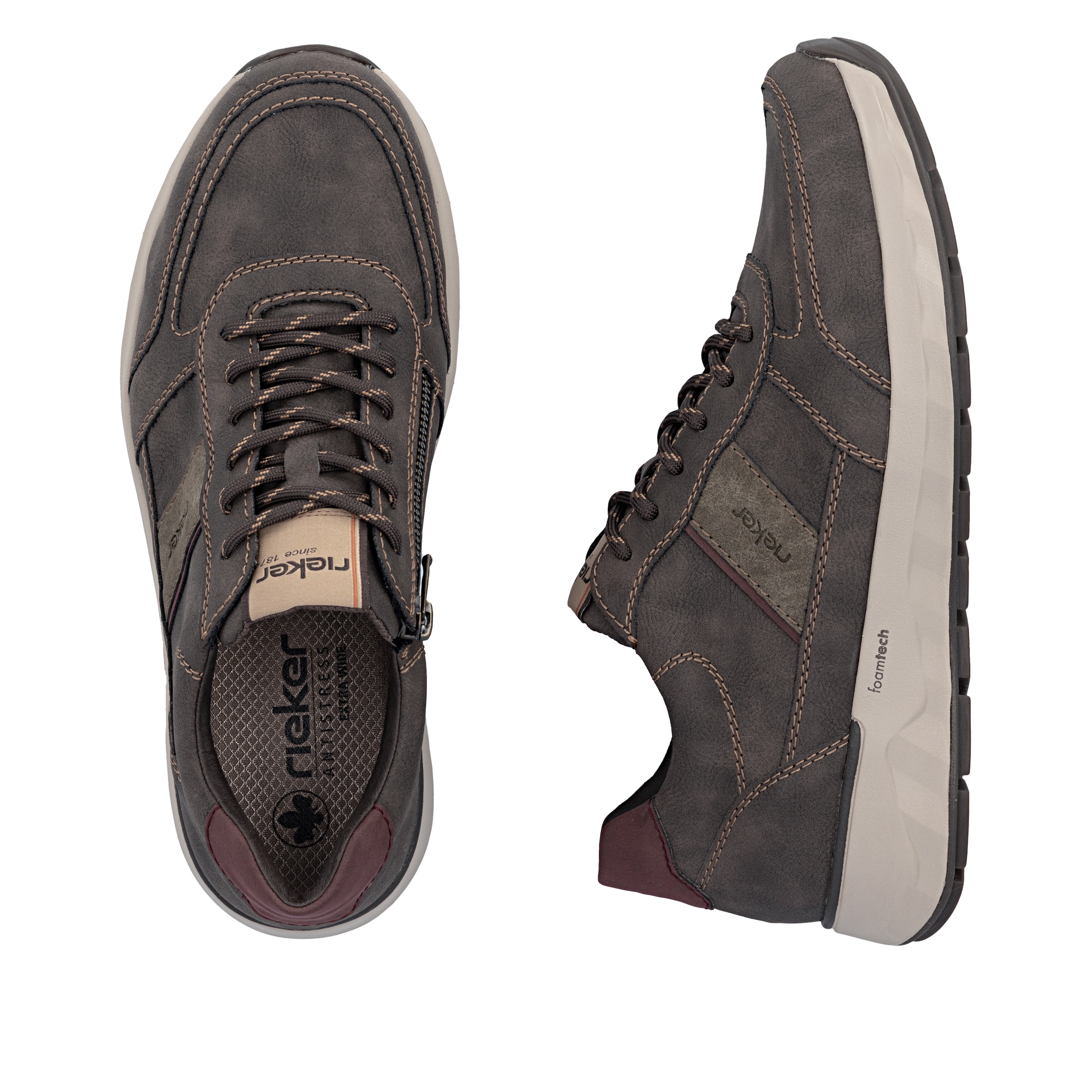 Baskets basses Rieker en marron