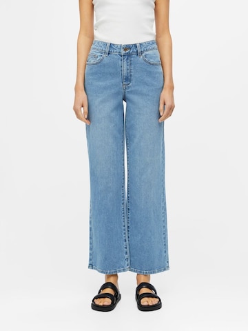 OBJECT Wide leg Jeans in Blauw: voorkant