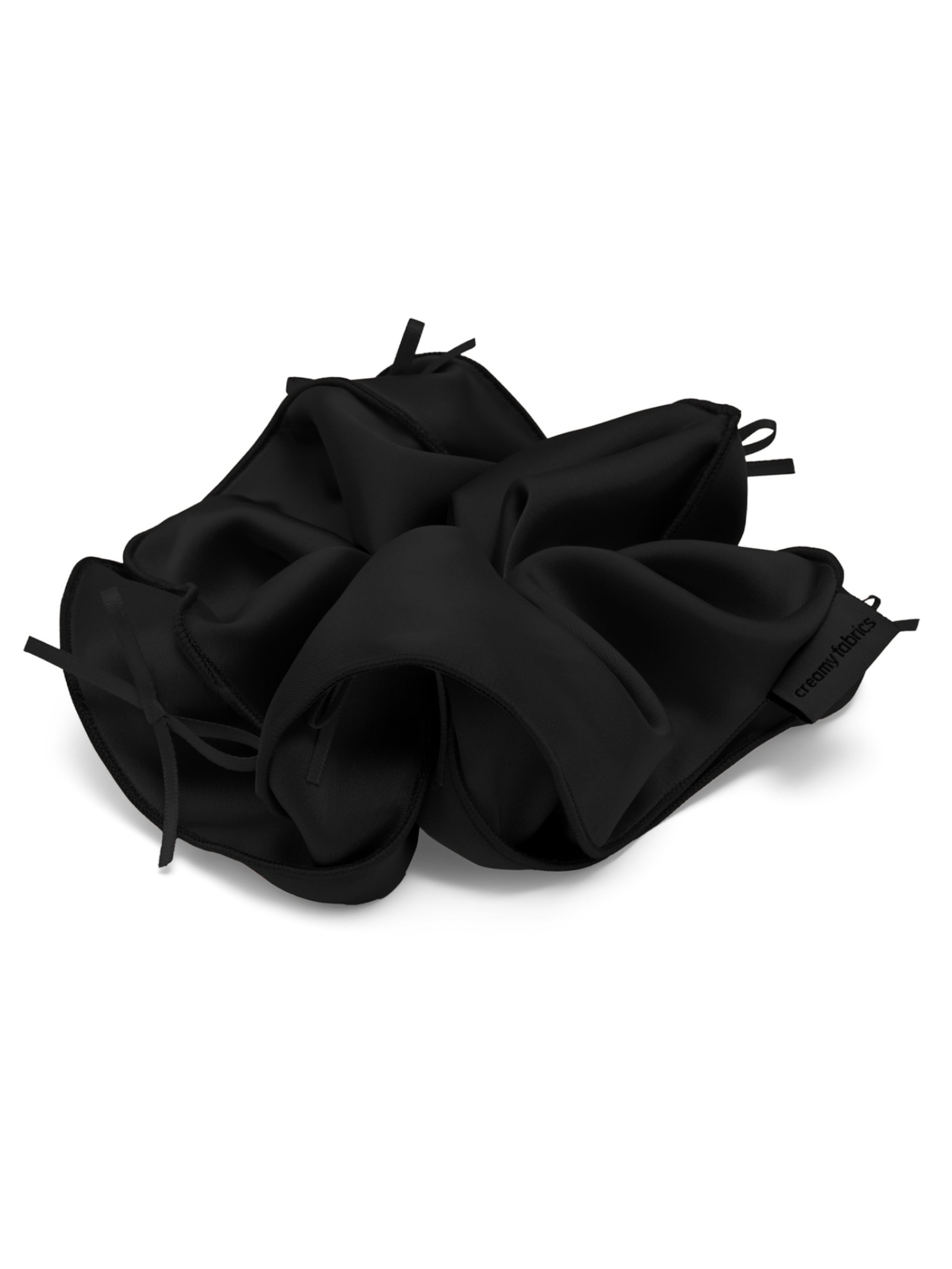 cfab (formerly creamy fabrics) - Joyería para el pelo 'Alltags-Oversize-Scrunchie' en negro