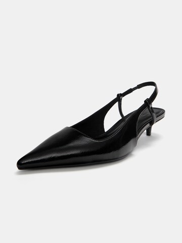 Pull&Bear Slingpumps i sort
