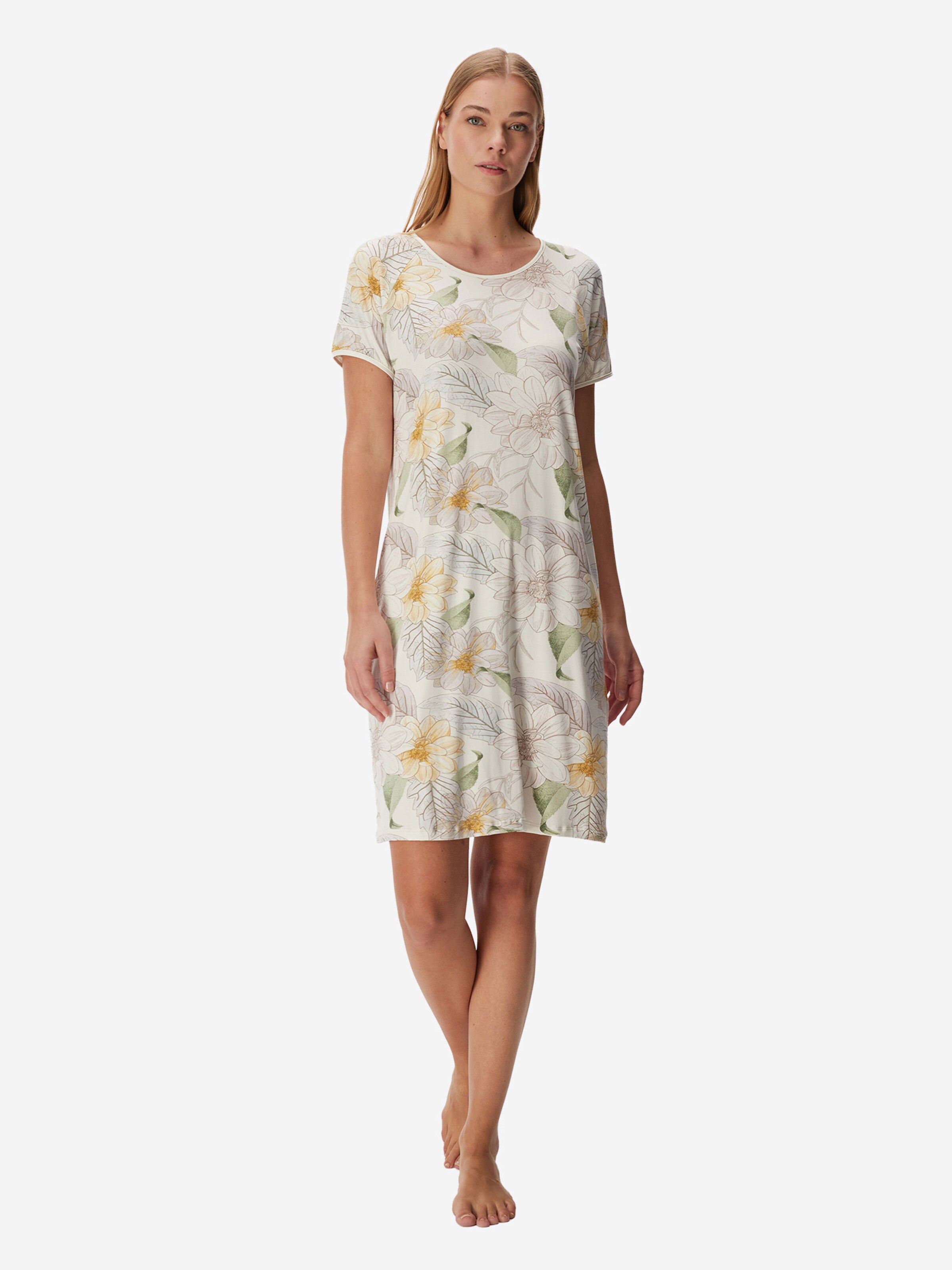 Goldenbay - Camiseta de noche 'Tulipa' en amarillo: frente