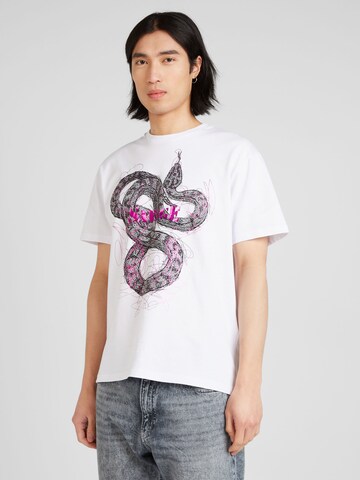 T-Shirt Just Cavalli en blanc : devant