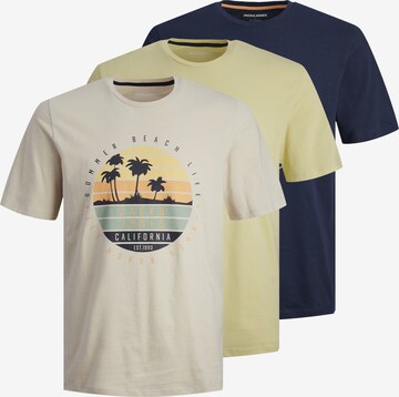 JACK & JONES T-shirt 'SUMMER VIBE' i beige: framsida