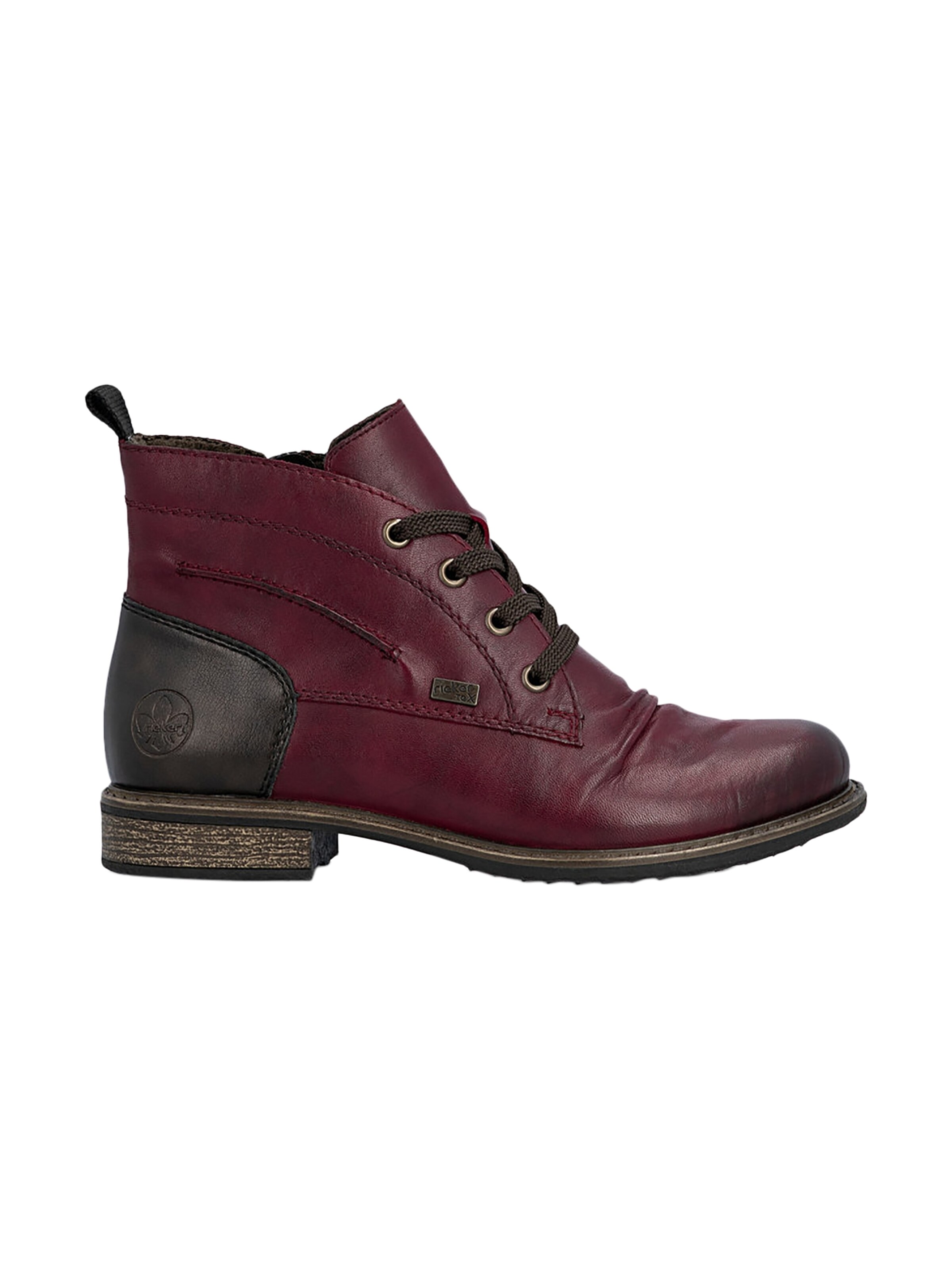 Bottines 'Lederstiefeletten „Odeon“' Rieker en rouge