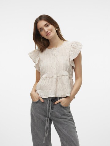 VERO MODA Blouse 'VMErma' in Grey: front