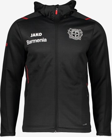 JAKO Athletic Jacket 'Bayer 04 Leverkusen Challenge' in Black: front