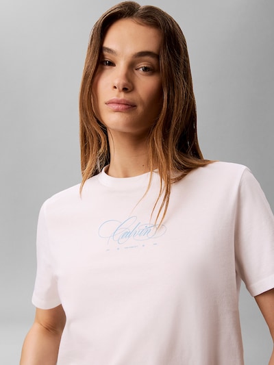 Calvin Klein Jeans Shirt in XXS in de kleur Lichtblauw / Wit, Productweergave