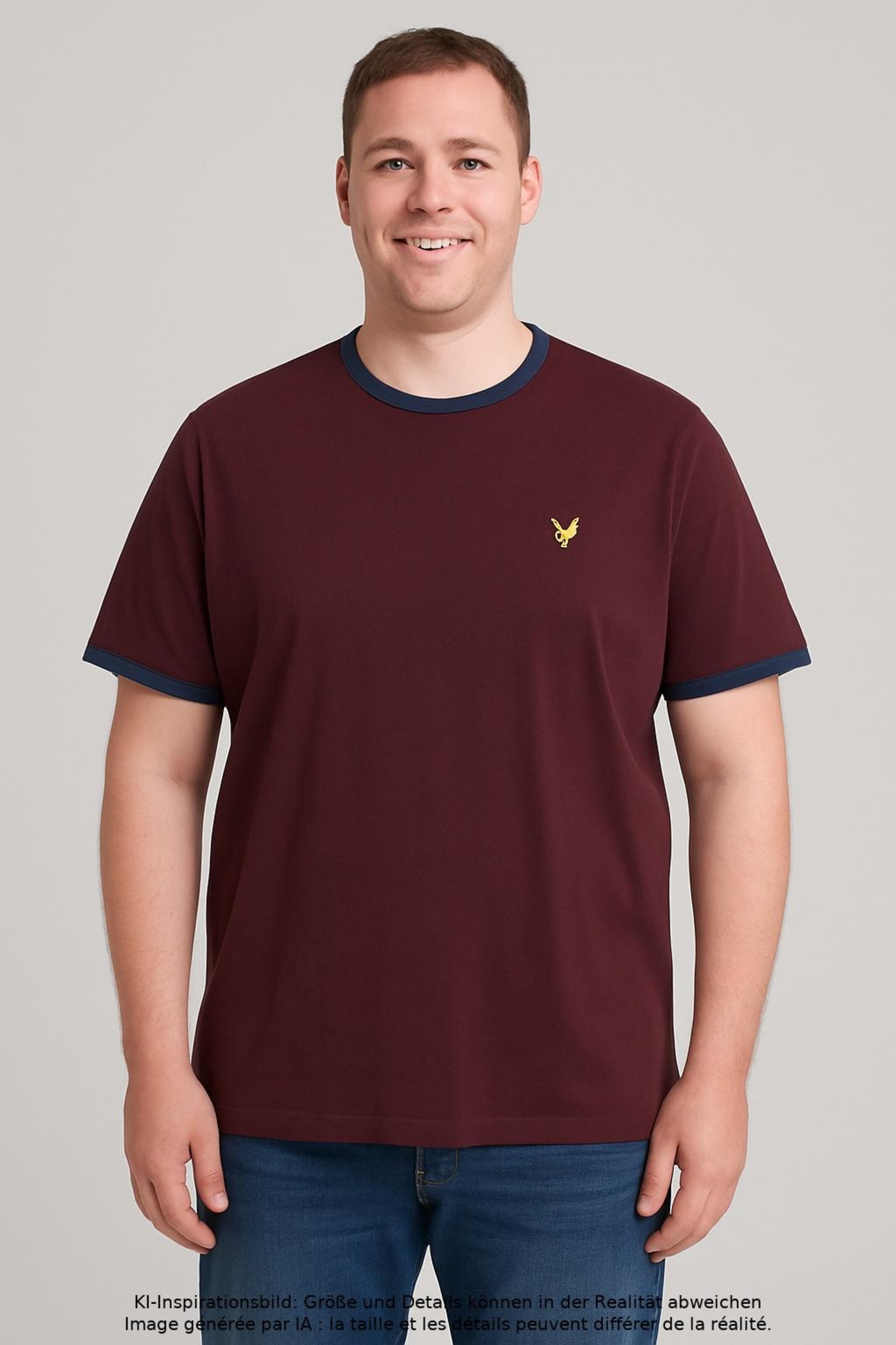 Lyle & Scott T-Shirt XL in Rot: Vorderseite