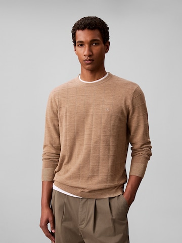 Calvin Klein Sweater in Brown: front