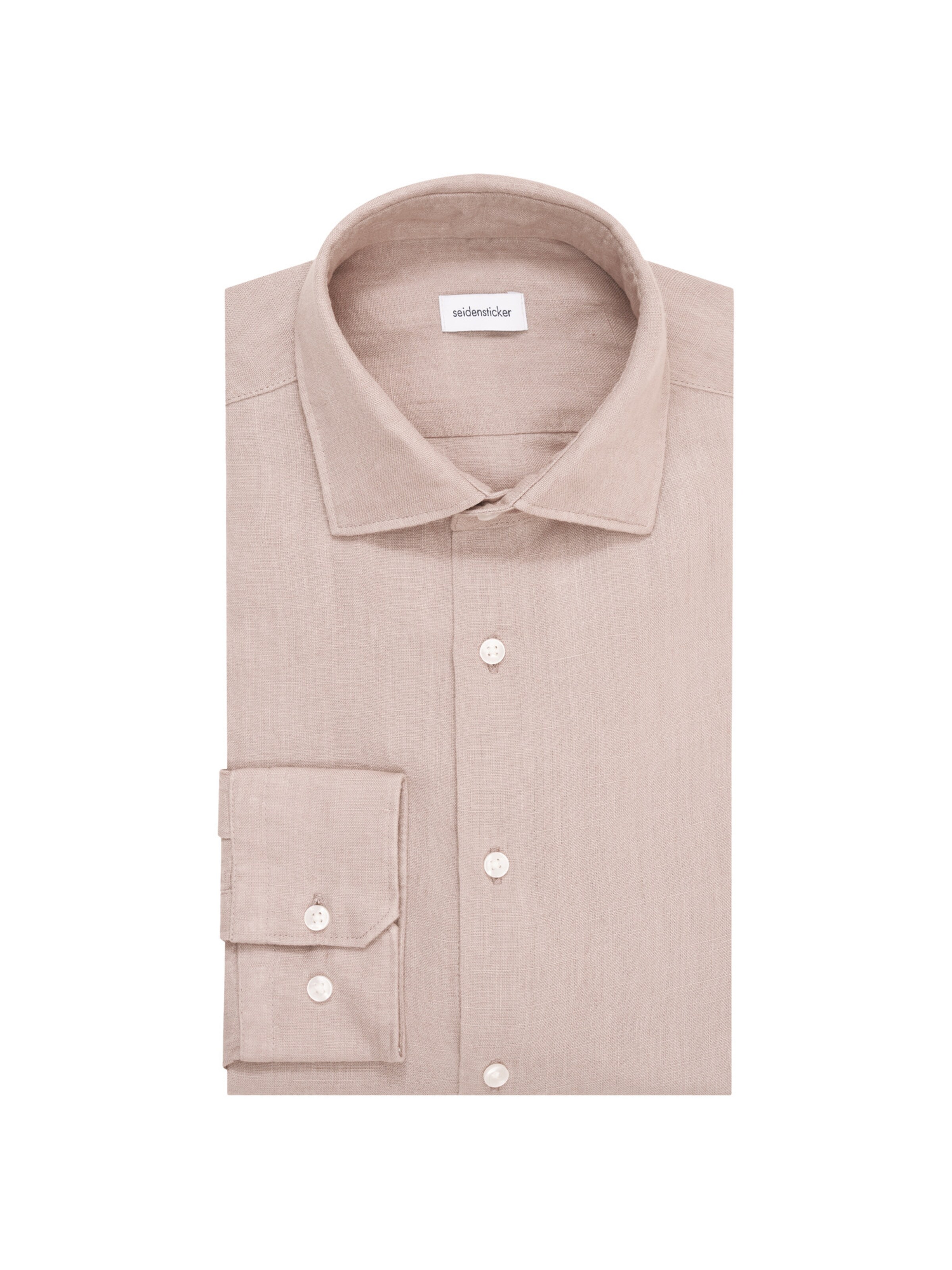 SEIDENSTICKER Slim fit Zakelijk overhemd in Beige