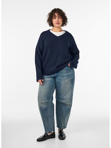 Zizzi Sweatshirt i blå
