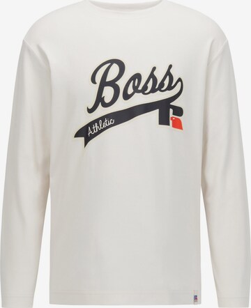 BOSS Shirt 'T_L_Russell Athletic' in White: front