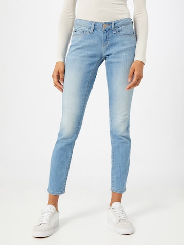 Skinny Jean 'Coral' ONLY en bleu : devant