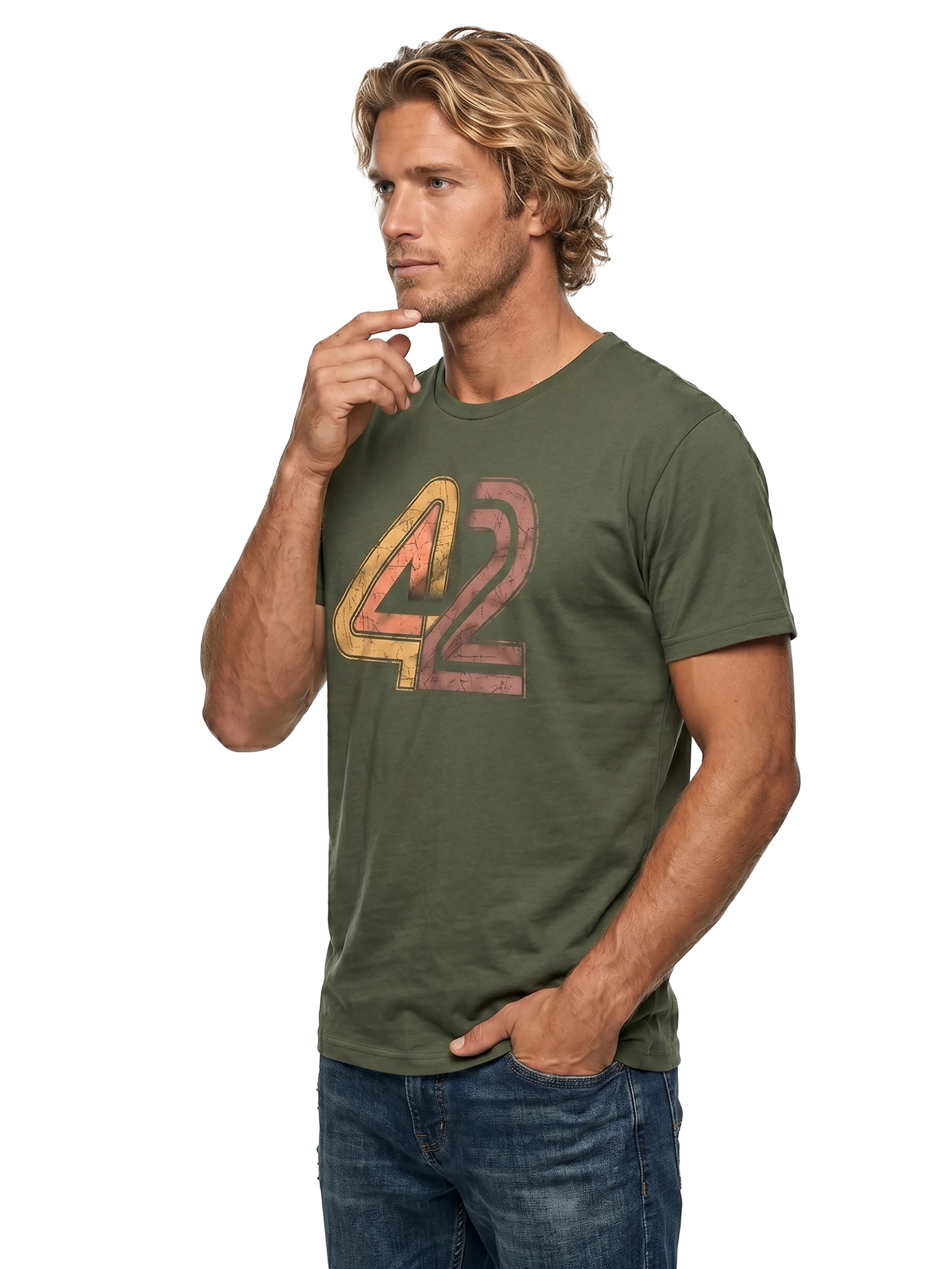 MAKAYA Shirt '42 The Answer' in Green
