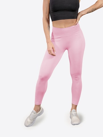 Strammer Max Performance Skinny Leggings 'Scrunch' in Pink: front