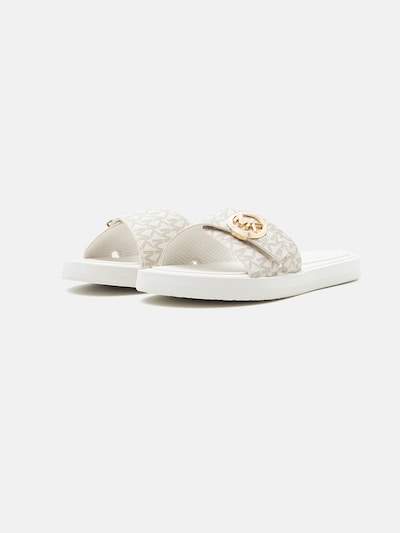 Šlepetės iš MICHAEL Michael Kors, spalva – kremo / ruda, Prekių apžvalga