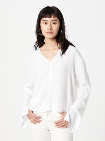 UNITED COLORS OF BENETTON Blouse in Wit: voorkant