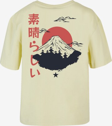 F4NT4STIC Shirt 'Mount Fuji' in Geel