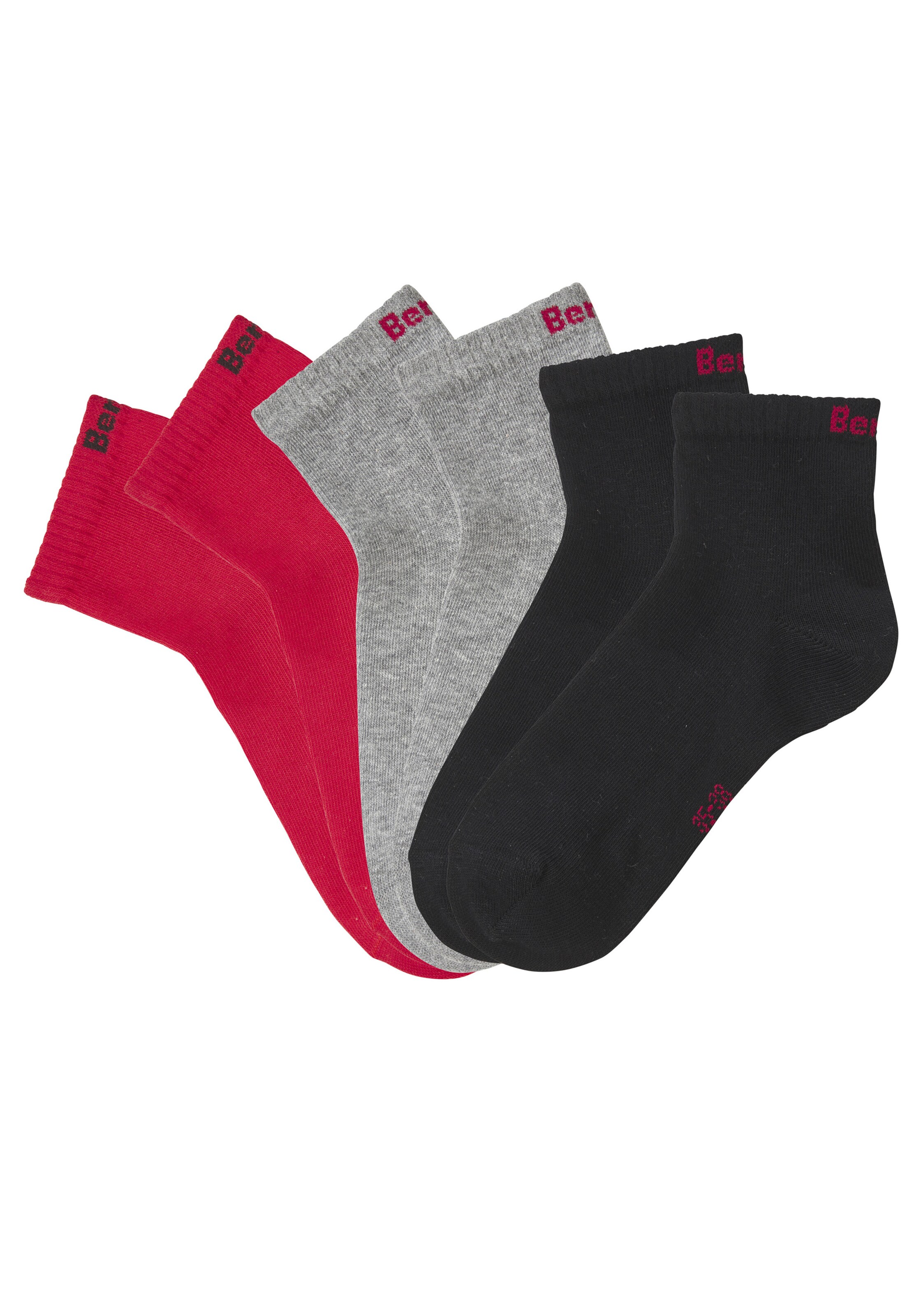 BENCH Socks in 35-38 in mottled grey / Red / Black, Item view