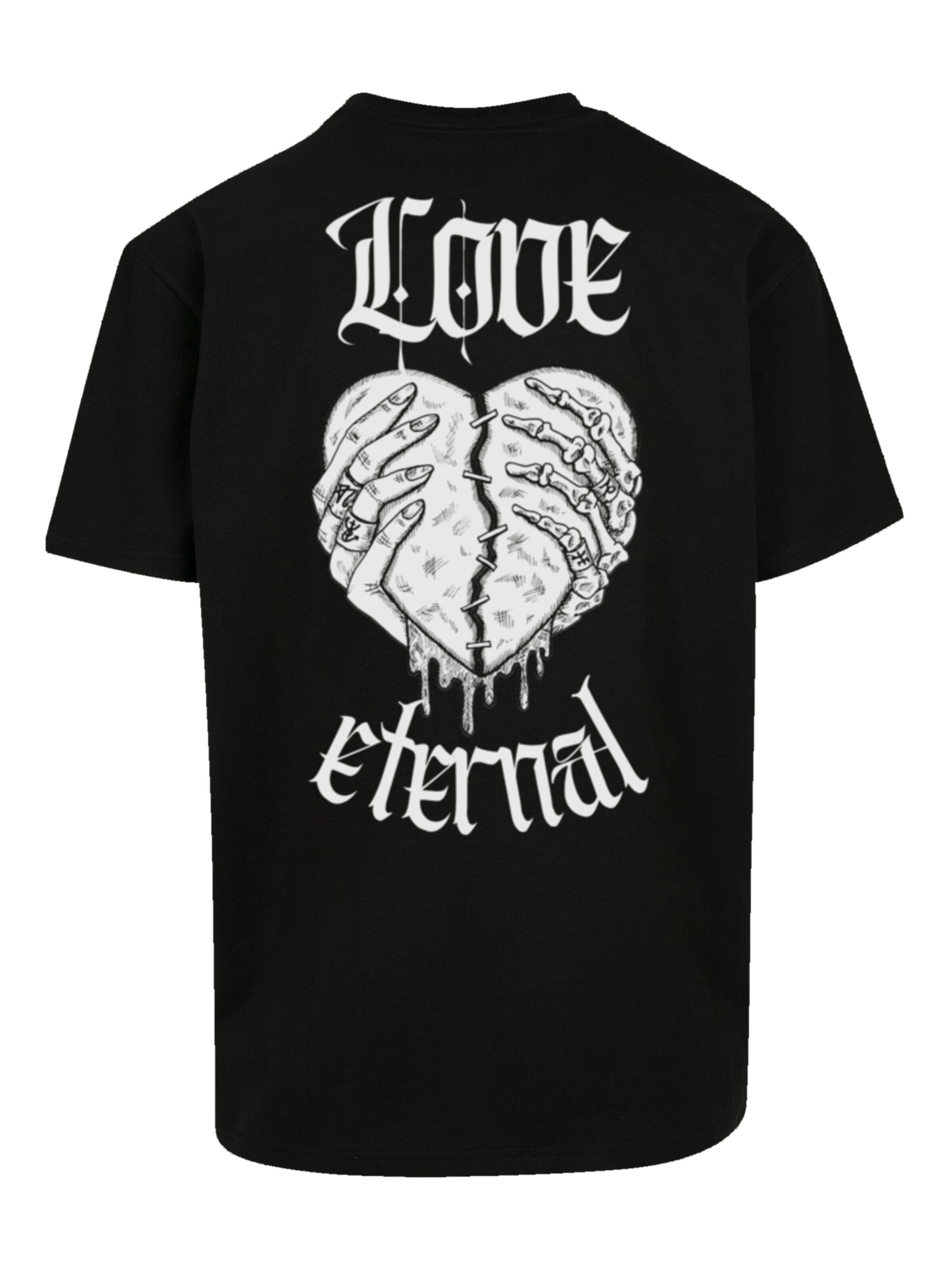 F4NT4STIC Shirt 'Valentines' in Zwart: voorkant