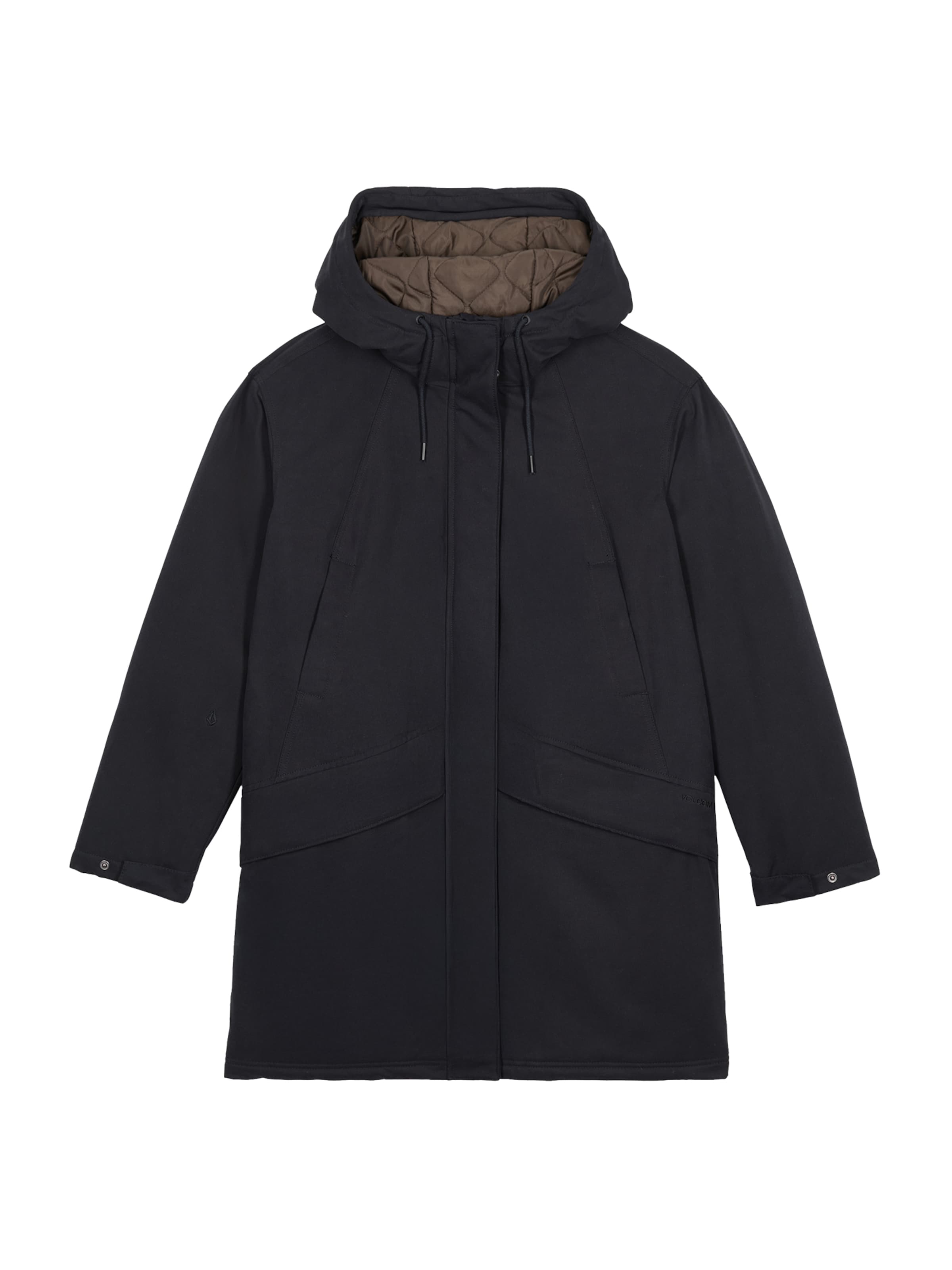 Manteau fonctionnel Volcom en noir : devant