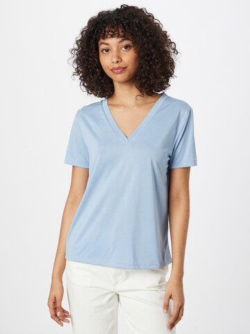Cream Shirt in Blue: front