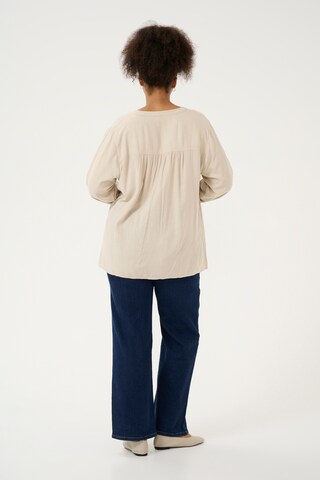 KAFFE CURVE Blouse 'KCMille' in Beige