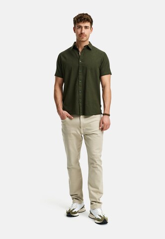 INDICODE JEANS Regular fit Button Up Shirt 'Maribo' in Green