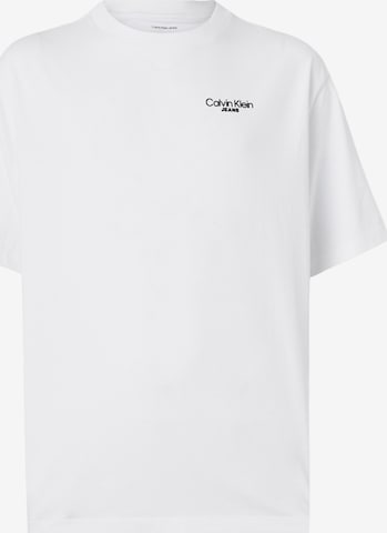 T-Shirt Calvin Klein Jeans en blanc : devant