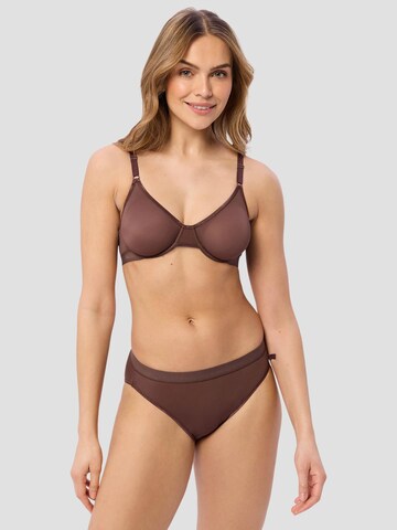 BeeDees T-shirt Bra 'Bügel-BH Microfun W mit Bügel' in Brown