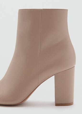 MANGO Ankle Boots 'Cobo' in Beige