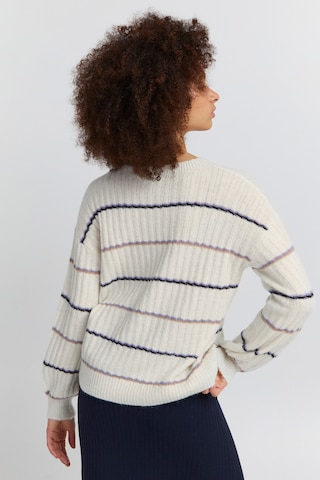 ICHI Strickpullover 'KAMARA' in Weiß