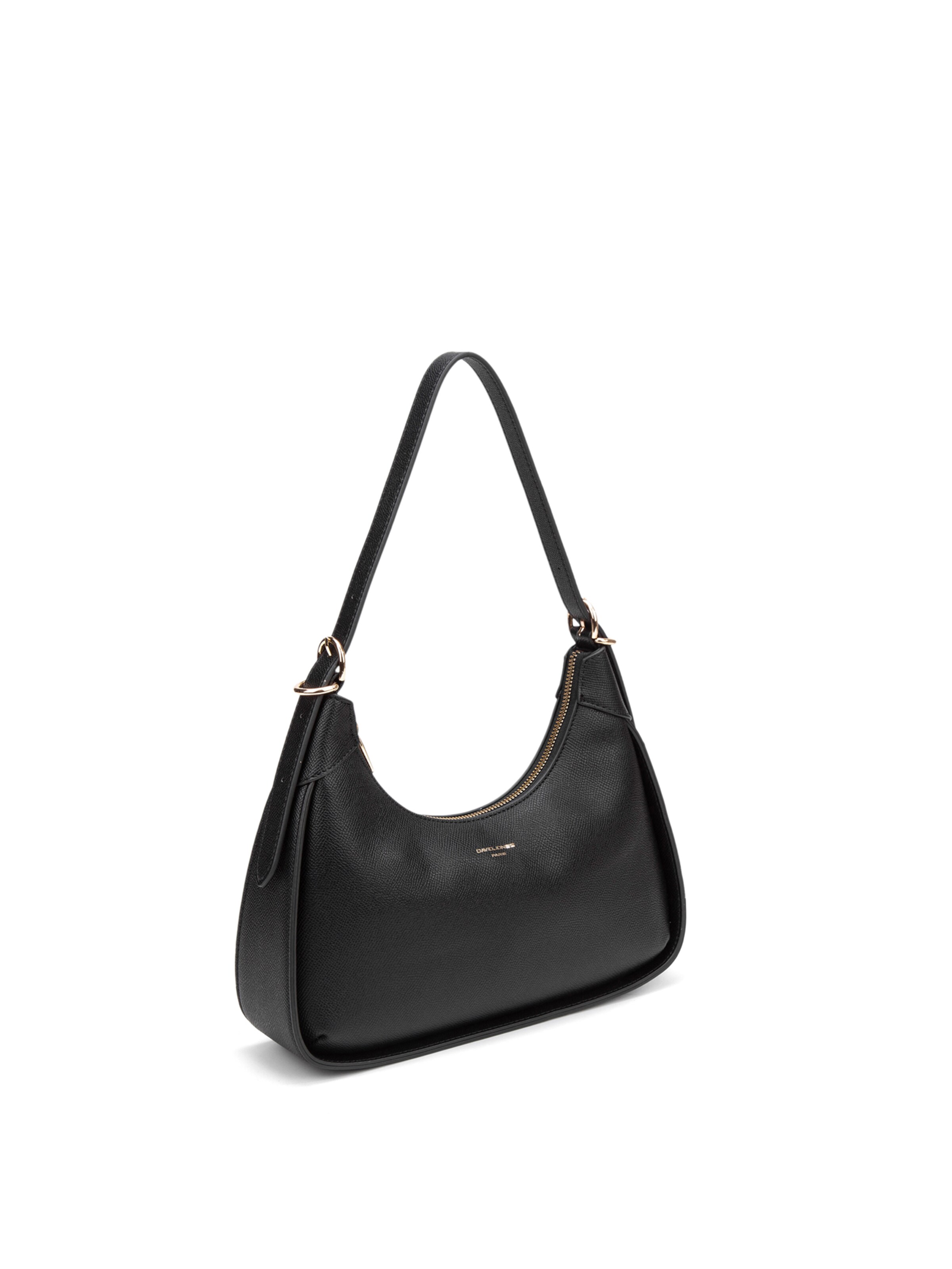 Borsa a spalla 'Borsa a spalla donna pelle vegana PU - Lisandra Elite nera' di David Jones in nero