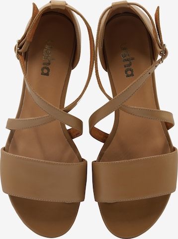 Usha Strap Sandals in Brown