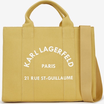 Cabas Karl Lagerfeld en jaune : devant