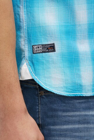 CAMP DAVID Regular fit Button Up Shirt in Blue