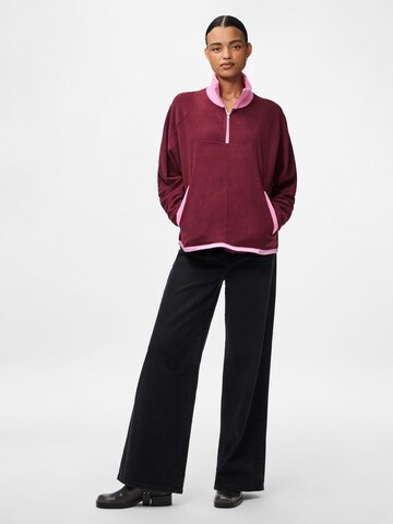 PIECES Fleece jas 'PCDebz ' in Rood