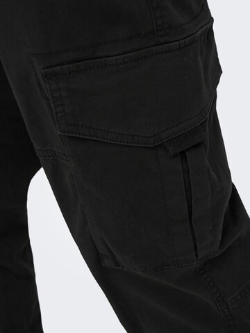 Only & Sons Tapered Cargobroek 'Dean' in Zwart