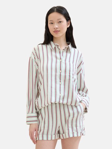 TOM TAILOR DENIM Bluse in Weiß: Vorderseite
